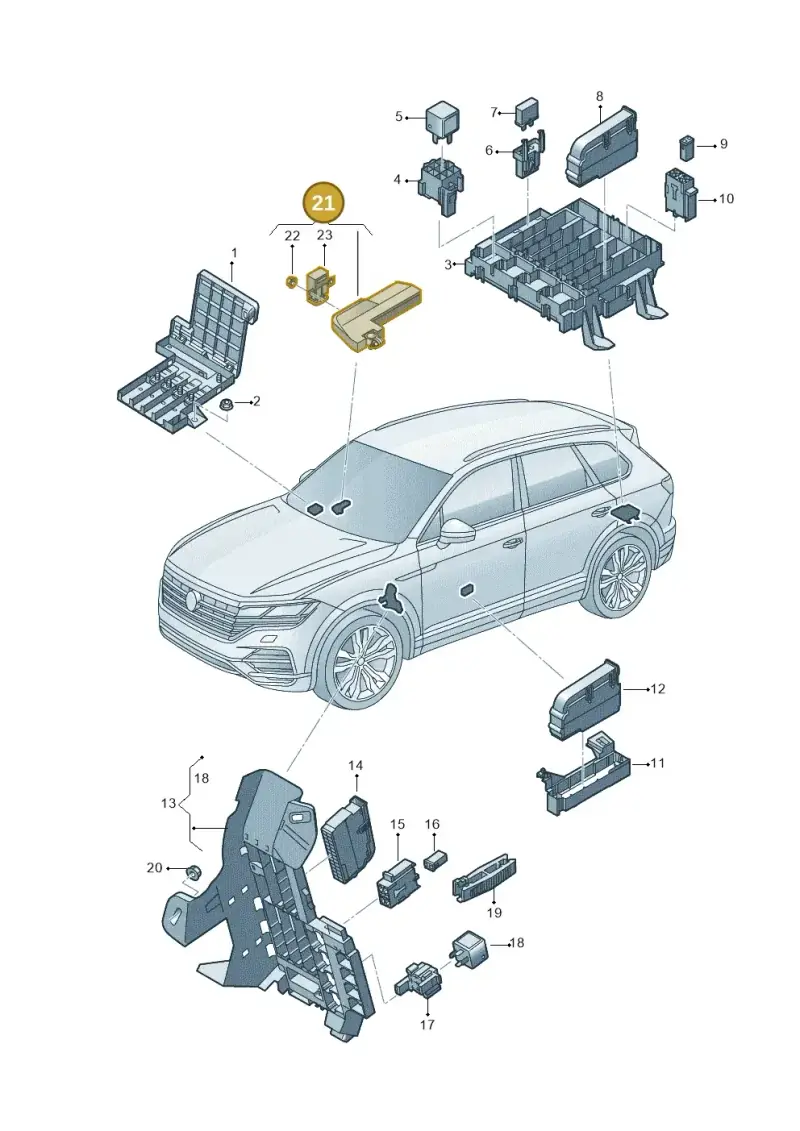 4M6915459B — Volkswagen Touareg (2017-2023) diagram 439937000, position 21