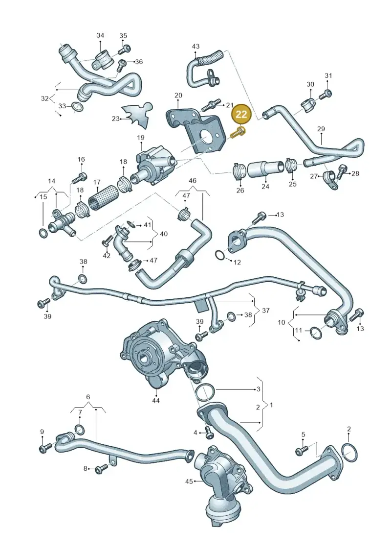 4M8198093 — Volkswagen Touareg (2017-2023) diagram 439121300, position 22