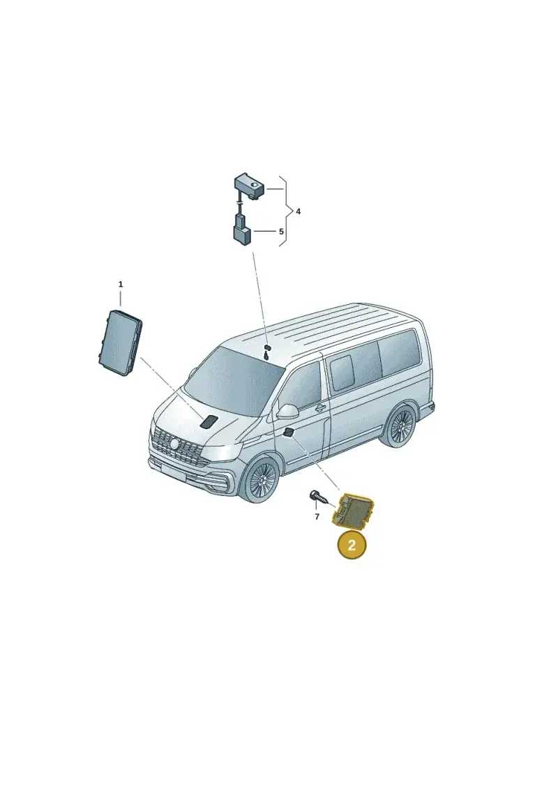 4N0035456 — Volkswagen Transport. multivan (2019-2024) diagram 7em035050, position 2