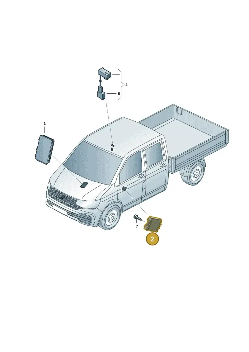 4N0035456 — Volkswagen Single-cab transp. (2019-2024) diagram 7fp035050, position 2