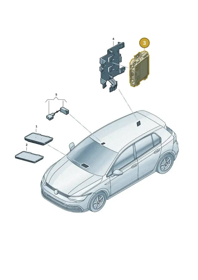 4N0035456B — Volkswagen Golf 2.0 BlueMotion (2019-2024) diagram 5h0035050, position 3
