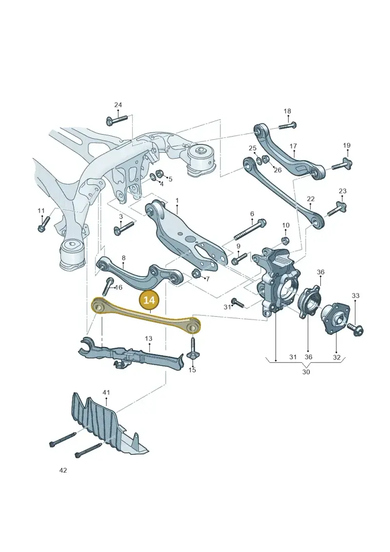 4N0505291 — Volkswagen Touareg (2017-2023) diagram 439505005, position 14