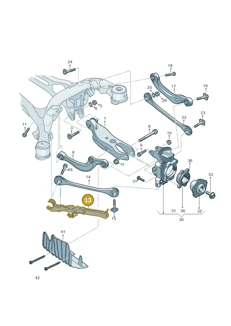 4N0505561A — Volkswagen Touareg (2017-2023) diagram 439505005, position 13