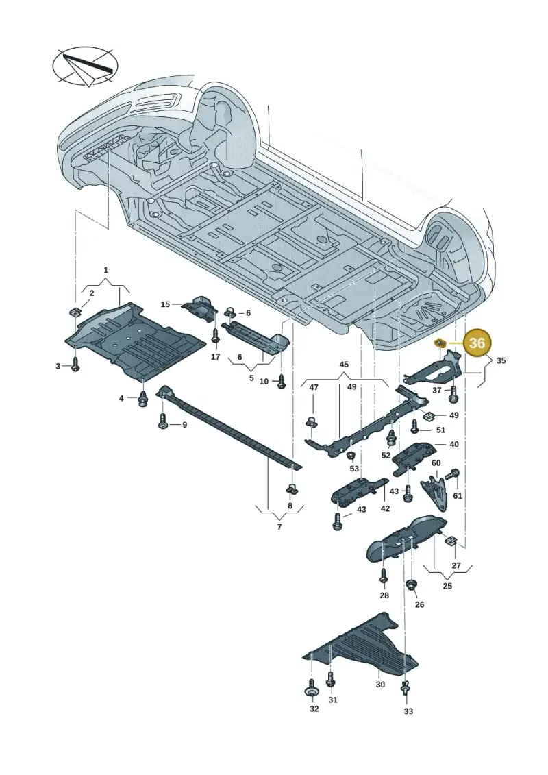 4N0825429 — Volkswagen ID.7 Limousine Pro (2023-) diagram 14b825000, position 36