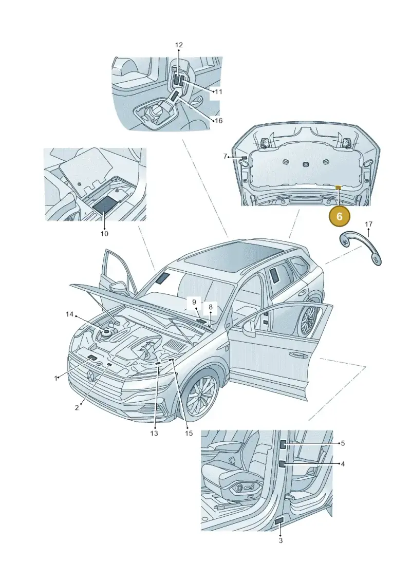 4S0010515 — Volkswagen Touareg (2017-2023) diagram 439010000, position 6