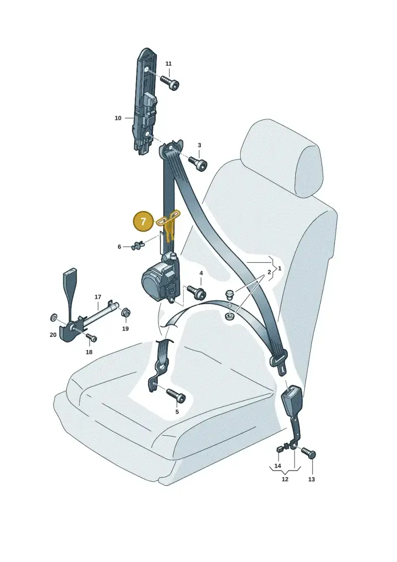 510857817 — Volkswagen Taigo (2021-2024) diagram 837857601, position 7