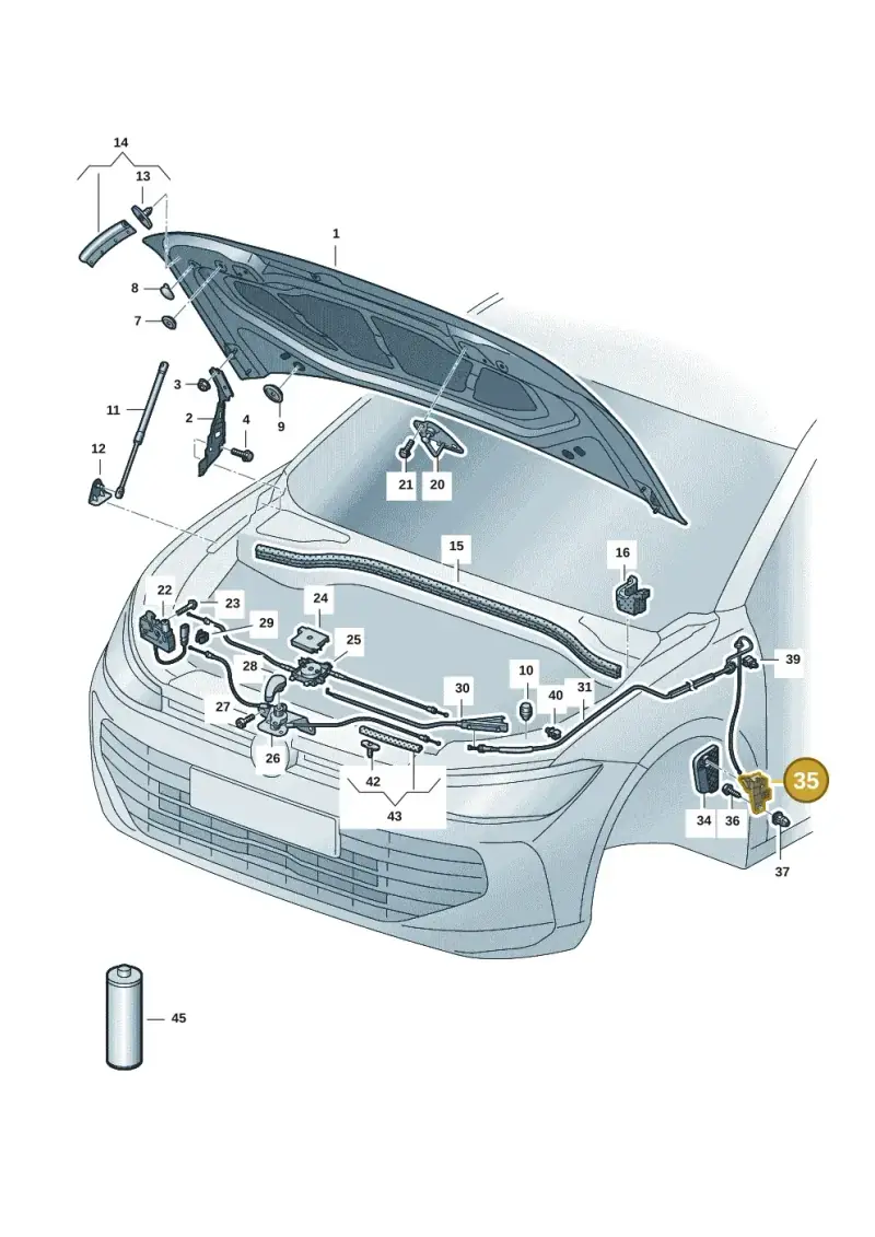 517823633B — Volkswagen Passat estate (2023-) diagram 3j0823000, position 35