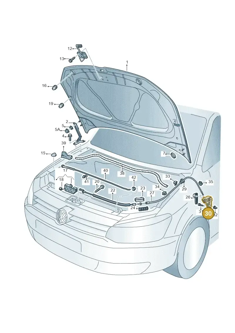 518823633A — Volkswagen Polo 1.6 (2013-2022) diagram 672823000, position 30