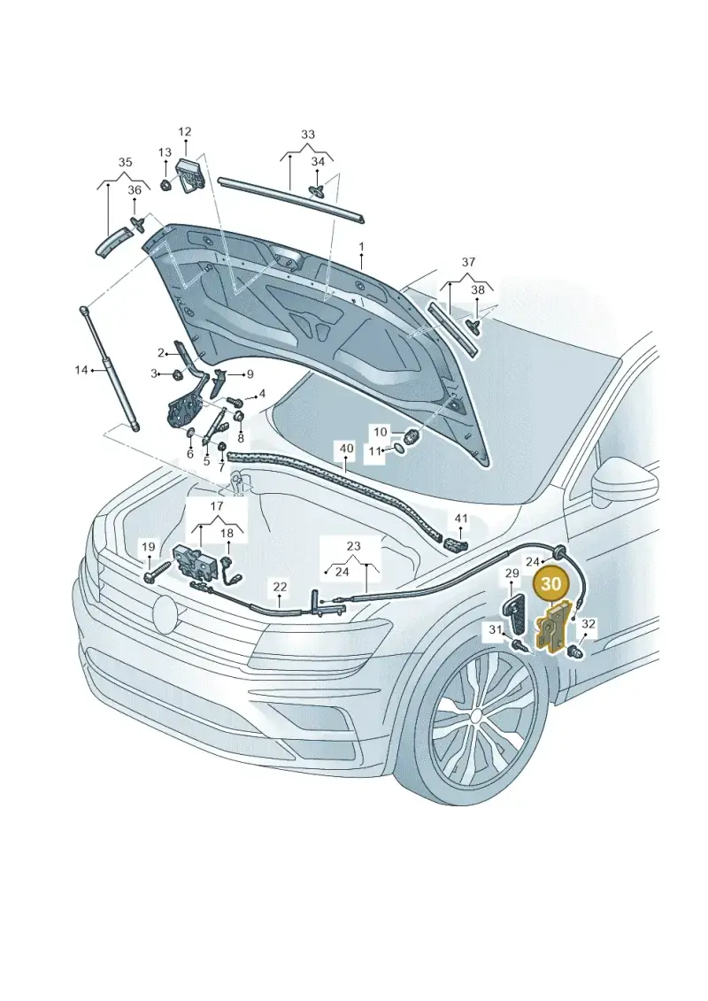 518823633A — Volkswagen Tiguan 2.0 4Motion (2016-2024) diagram 884823000, position 30