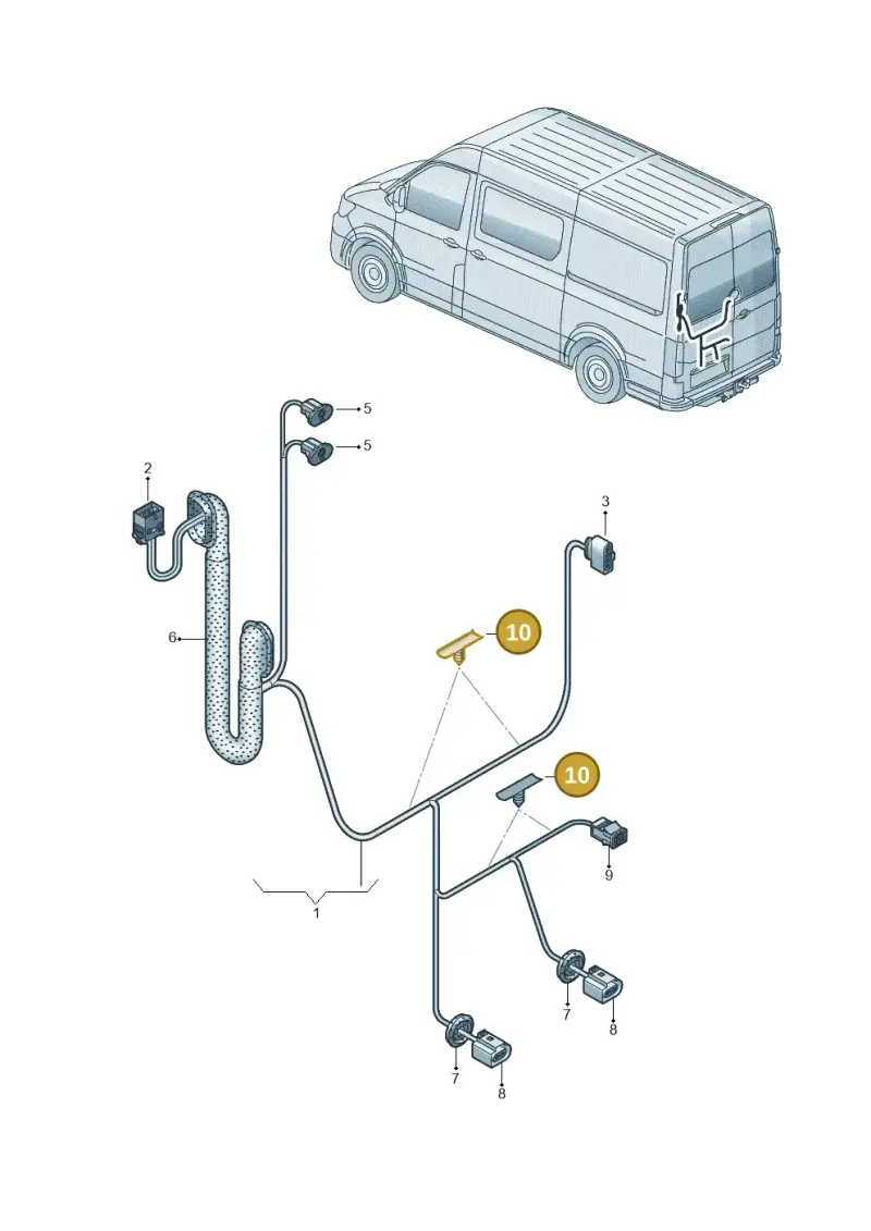 533863288A — Volkswagen E-Crafter 35 (2018-2024) diagram 806972820, position 10
