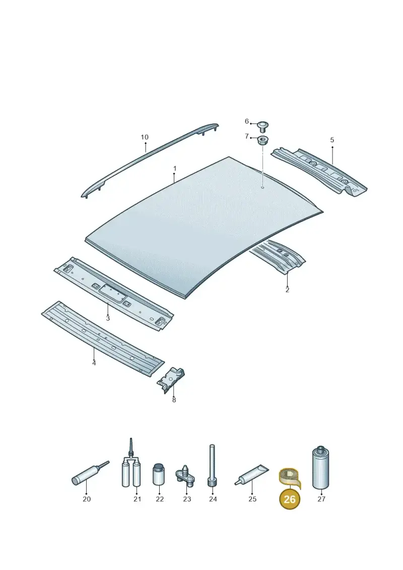 533867910B — Volkswagen Up! 1.0 BlueMotion (2016-2023) diagram 892817000, position 26