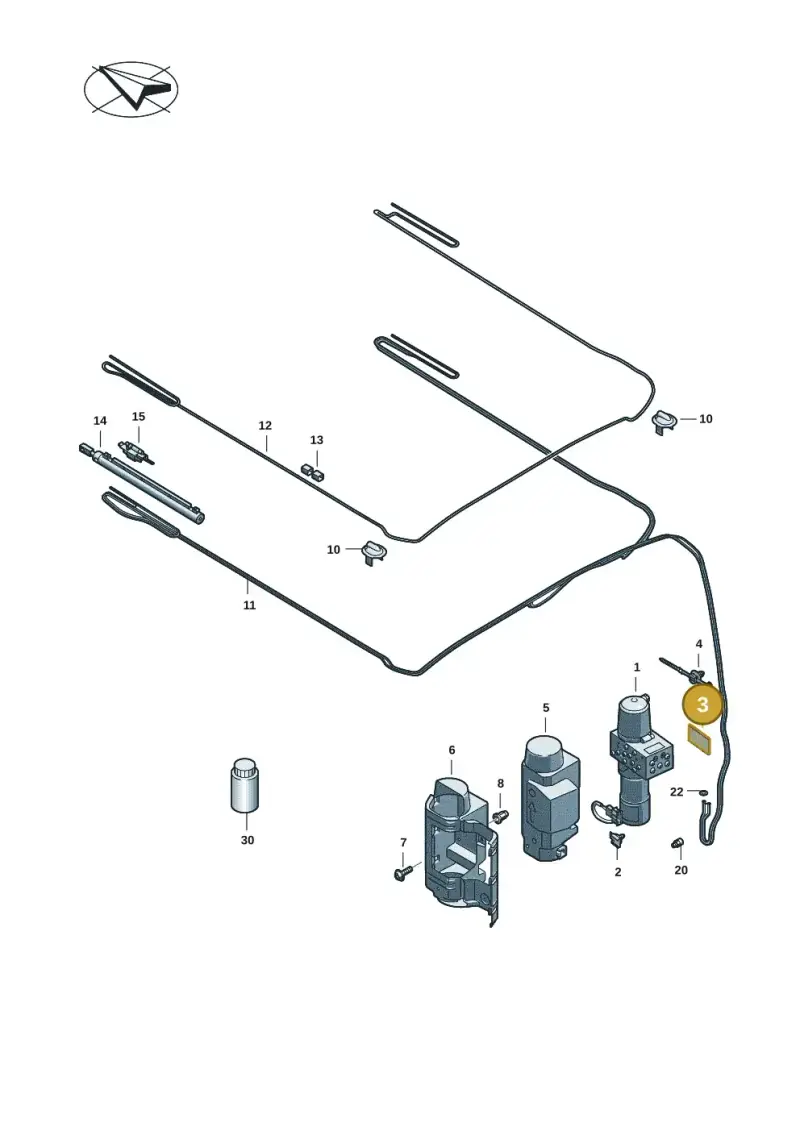533957751 — Volkswagen Multivan (2021-) diagram 7t0875300, position 3