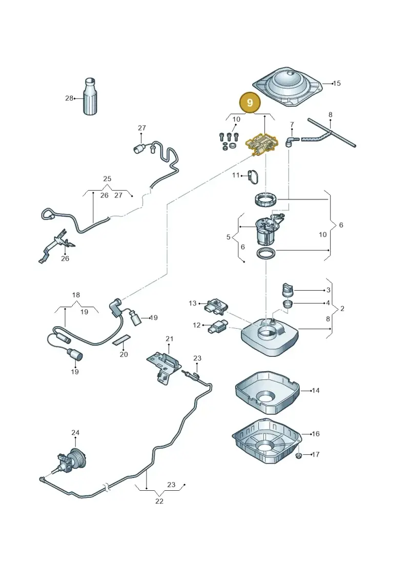 561198969 — Volkswagen Touareg (2012-2014) diagram 656253690, position 9
