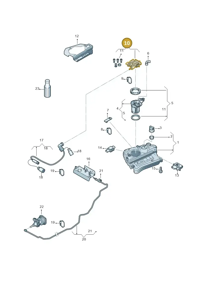 561198969 — Volkswagen New Passat (2011-2015) diagram 691253660, position 10