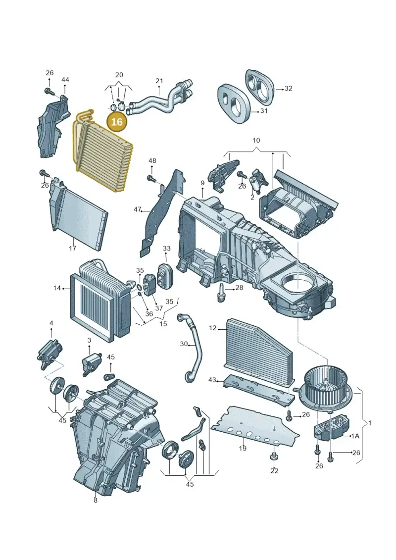 561819031C — Volkswagen New Passat (2015-2022) diagram 691820100, position 16