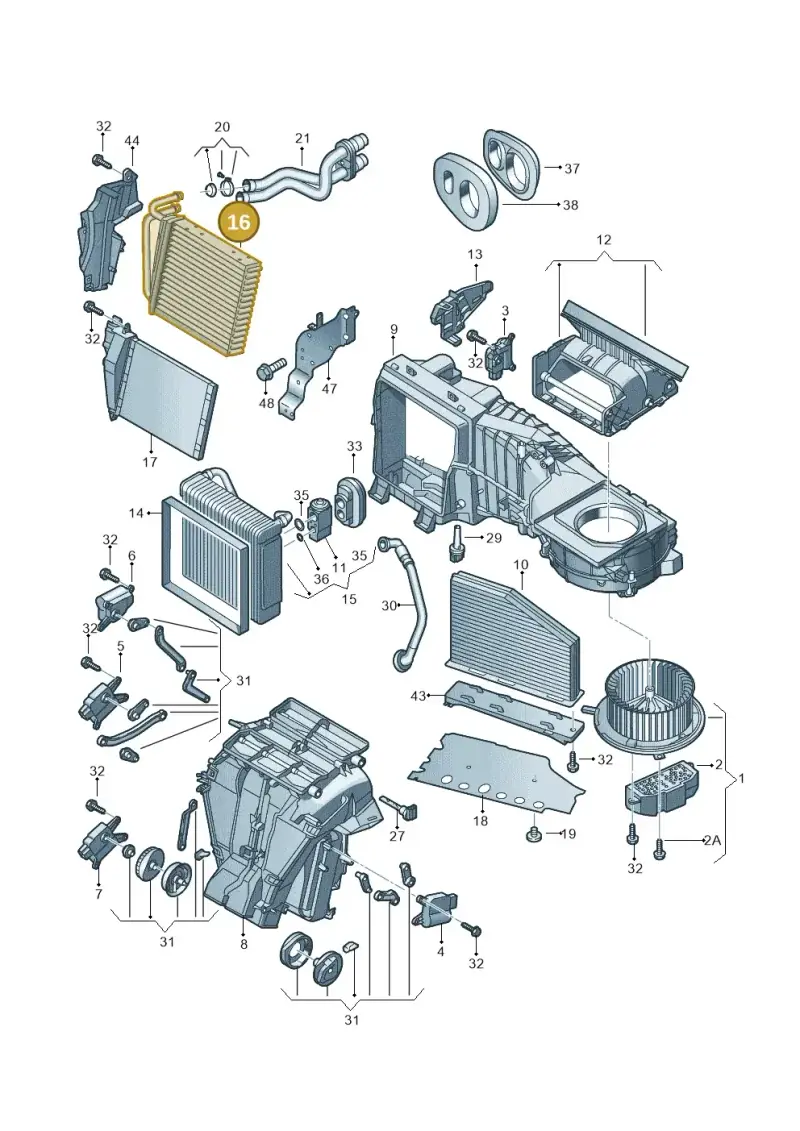 561819031C — Volkswagen Beetle (2016-2019) diagram 691820200, position 16