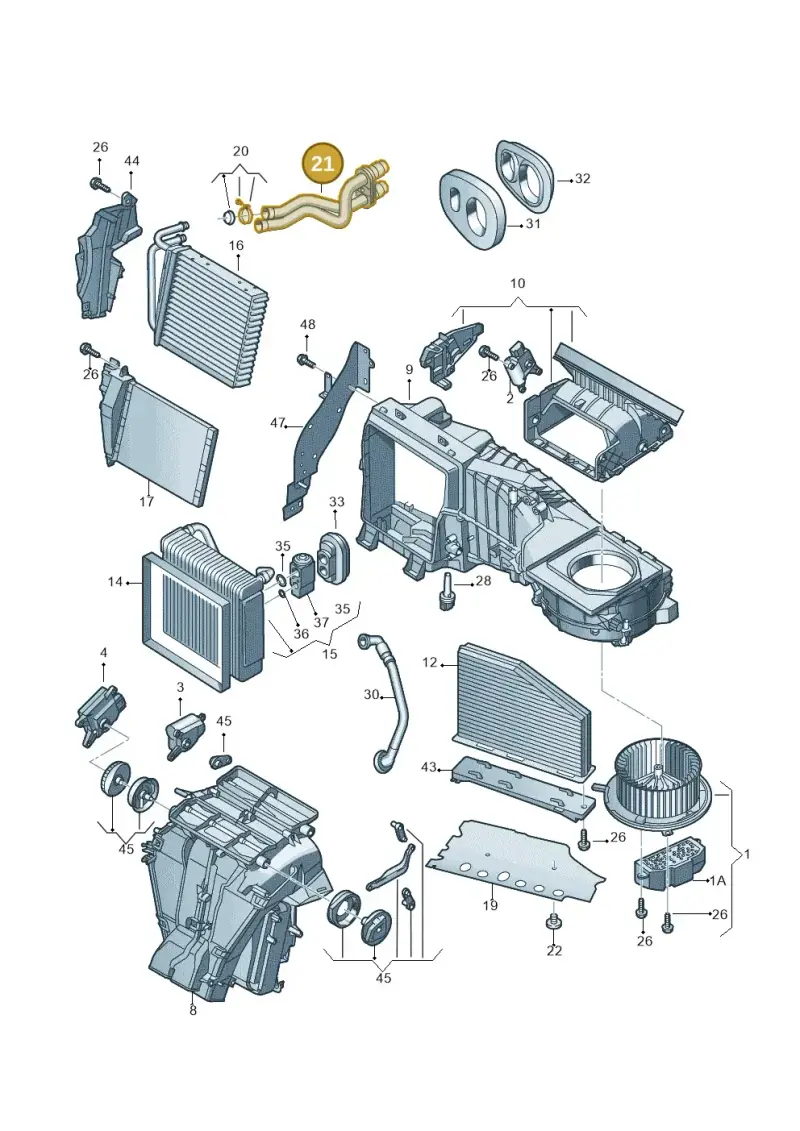 561819857 — Volkswagen New Passat (2015-2022) diagram 691820100, position 21