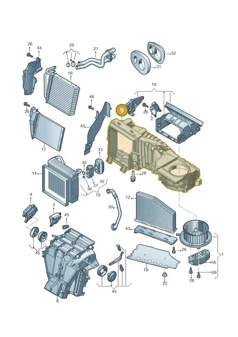 561898063 — Volkswagen New Passat (2015-2022) diagram 691820100, position 9