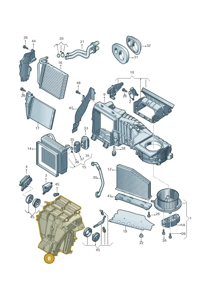 561898353C — Volkswagen New Passat (2015-2022) diagram 691820100, position 8