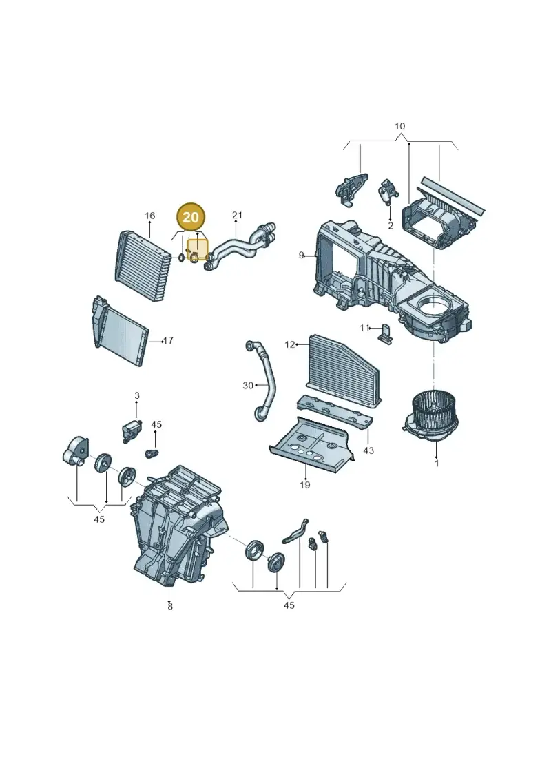561898380 — Volkswagen Beetle (2016-2019) diagram 801819200, position 20