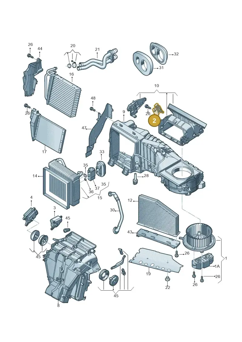 561907511C — Volkswagen New Passat (2015-2022) diagram 691820100, position 2