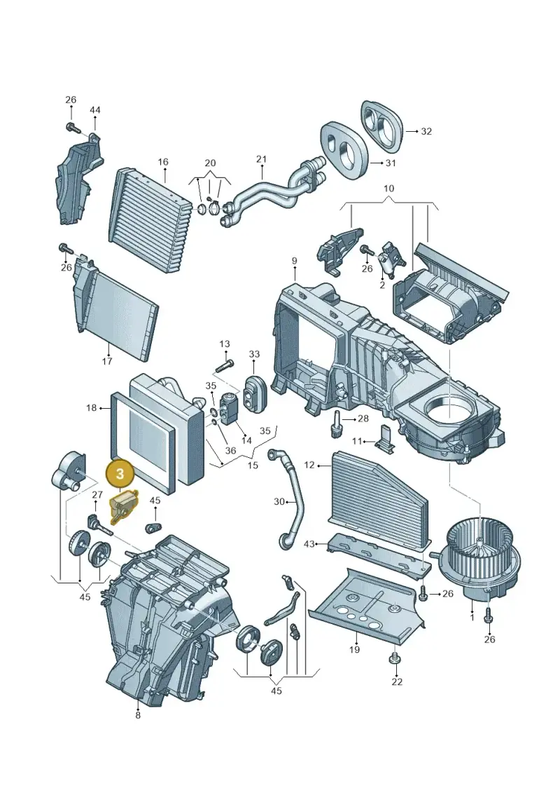 561907511D — Volkswagen Beetle (2016-2019) diagram 409820100, position 3