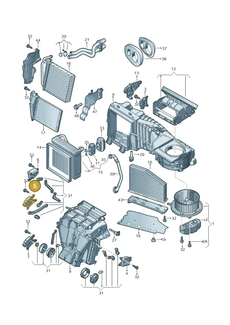 561907511D — Volkswagen Beetle (2016-2019) diagram 691820200, position 5