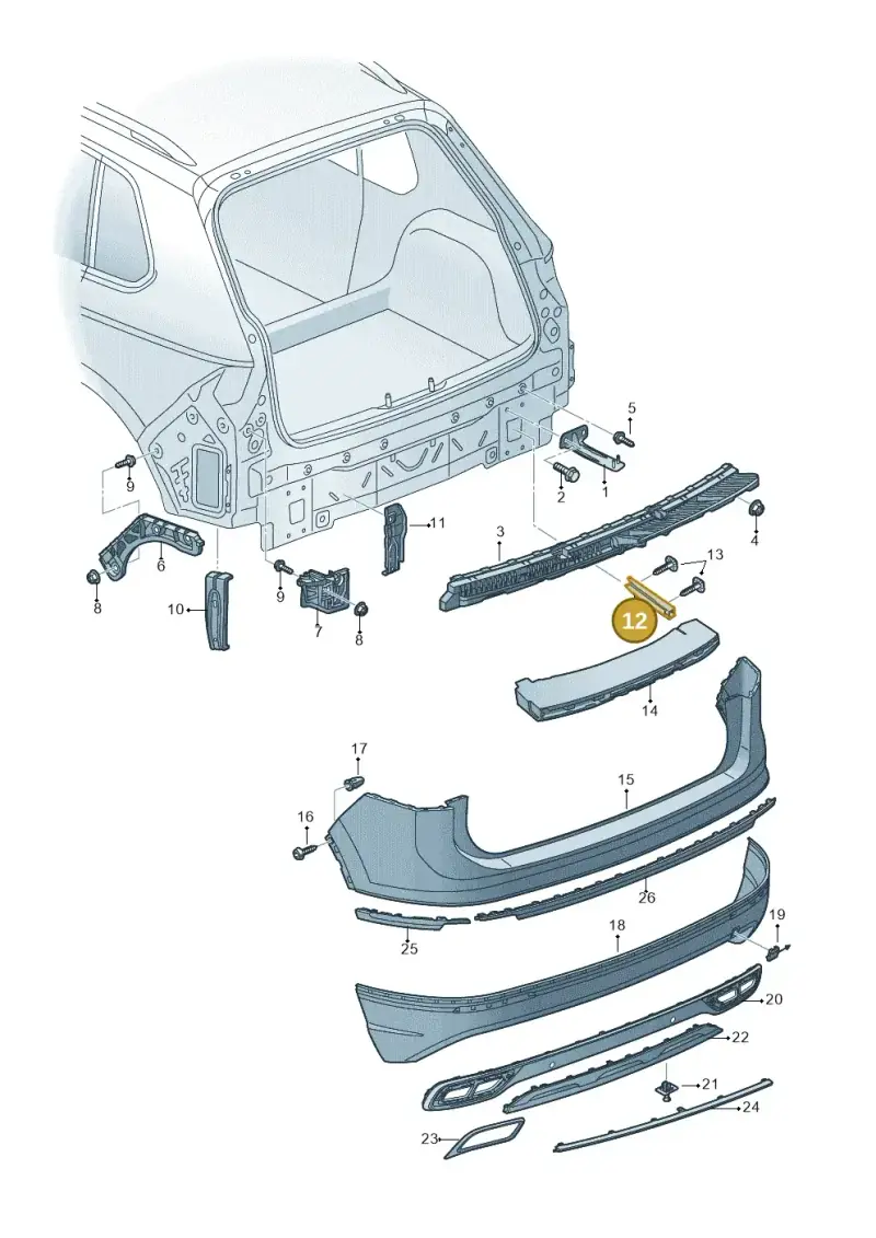 565803612A — Volkswagen Tiguan 2.0 4Motion (2016-2022) diagram 810807061, position 12