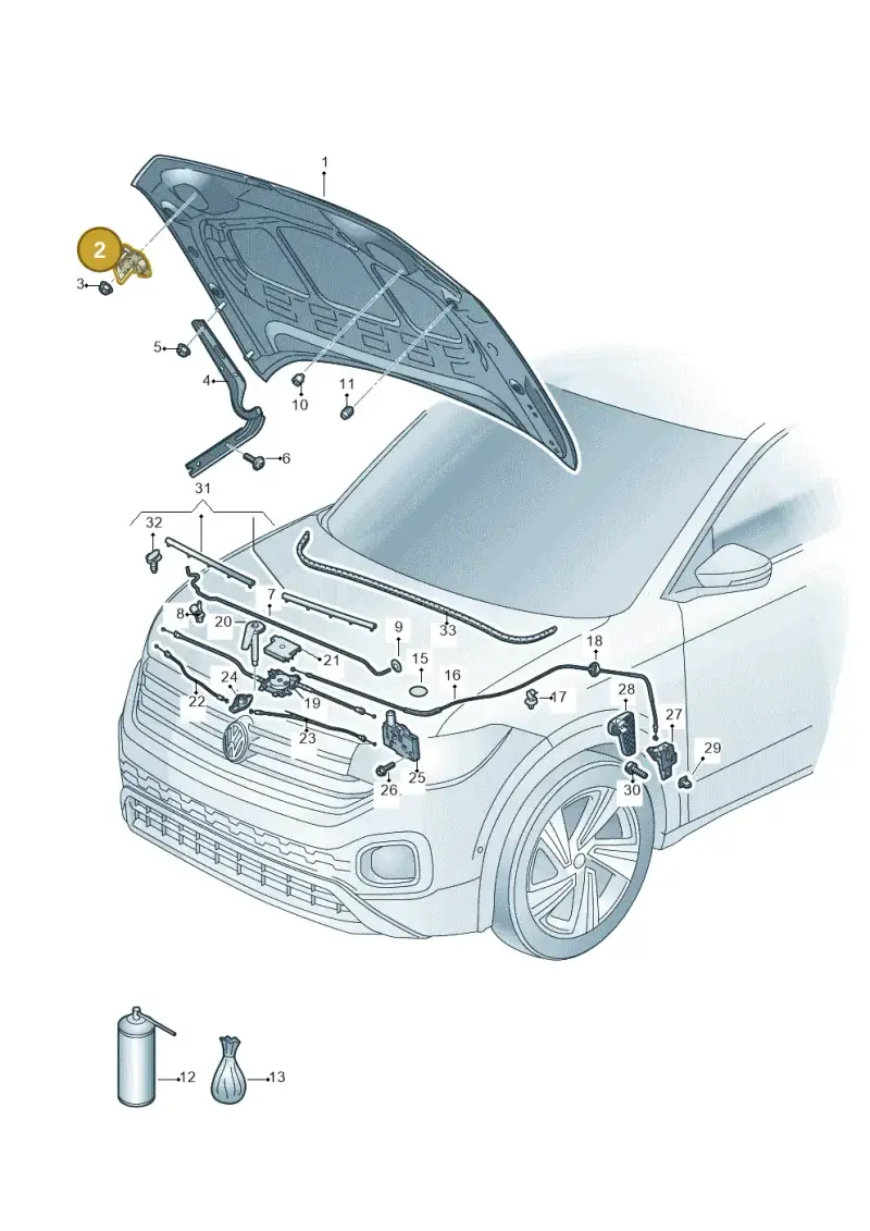 565823185 — Volkswagen T-Cross 1,0 (2018-2024) diagram 587823000, position 2