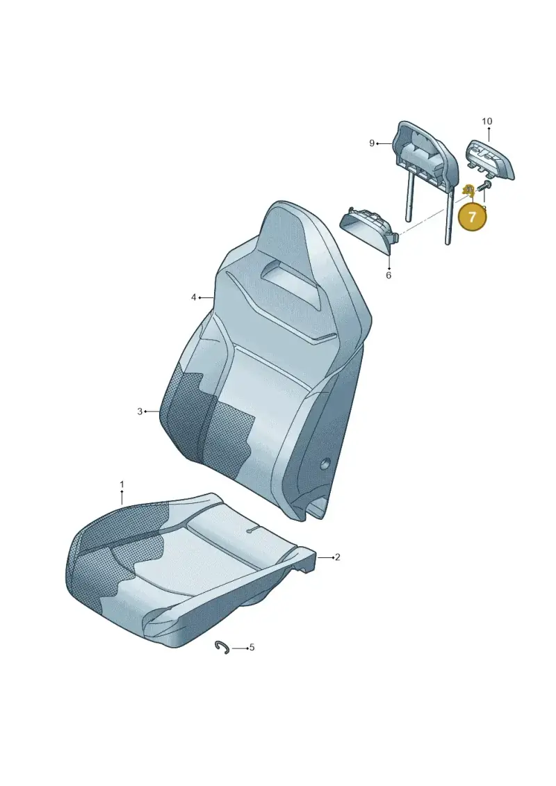 565881132 — Volkswagen Tiguan 2.0 4Motion (2016-2024) diagram 591881075, position 7