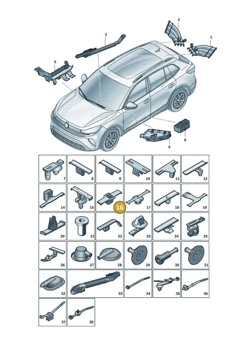 565971789C — Volkswagen Tiguan 2.0 (2023-) diagram 57x972001, position 16