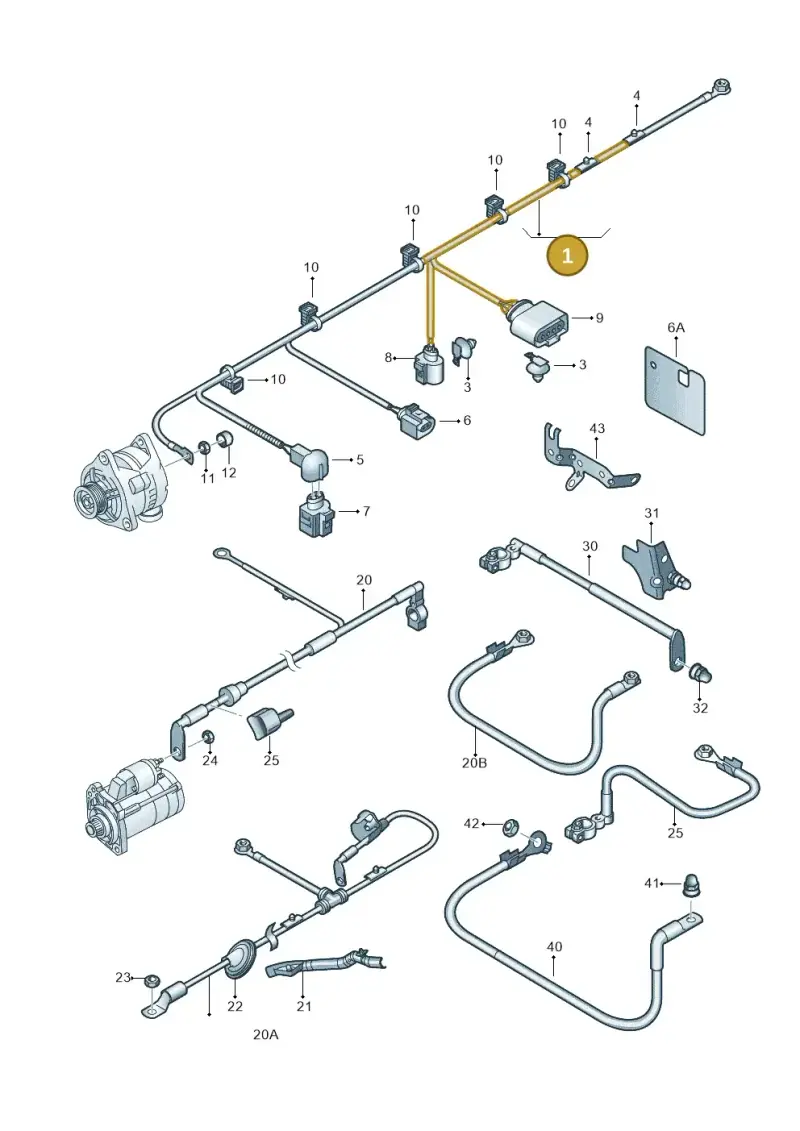 56D971230H — Volkswagen Jetta (2013-2014) diagram 409972000, position 1