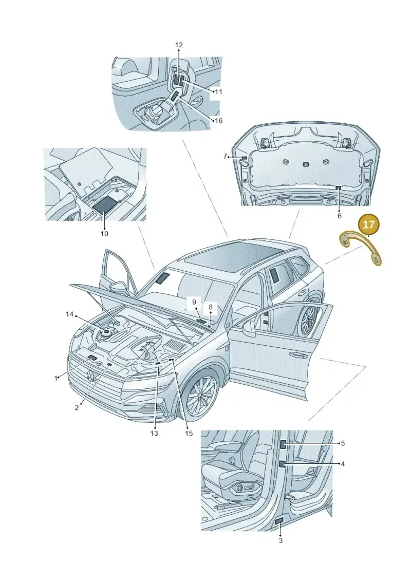 5C0010006 — Volkswagen Touareg (2017-2023) diagram 439010000, position 17