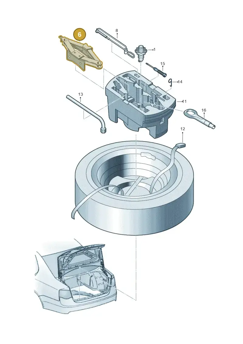 5C0011031B — Volkswagen Jetta 1.6 (2014-2018) diagram 691012000, position 6