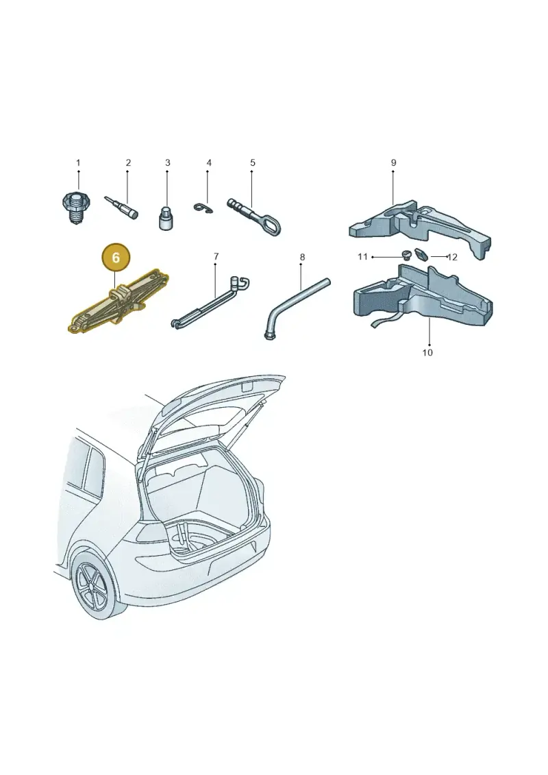 5C0011031B — Volkswagen Golf 1.6 (2015-2019) diagram 867012000, position 6