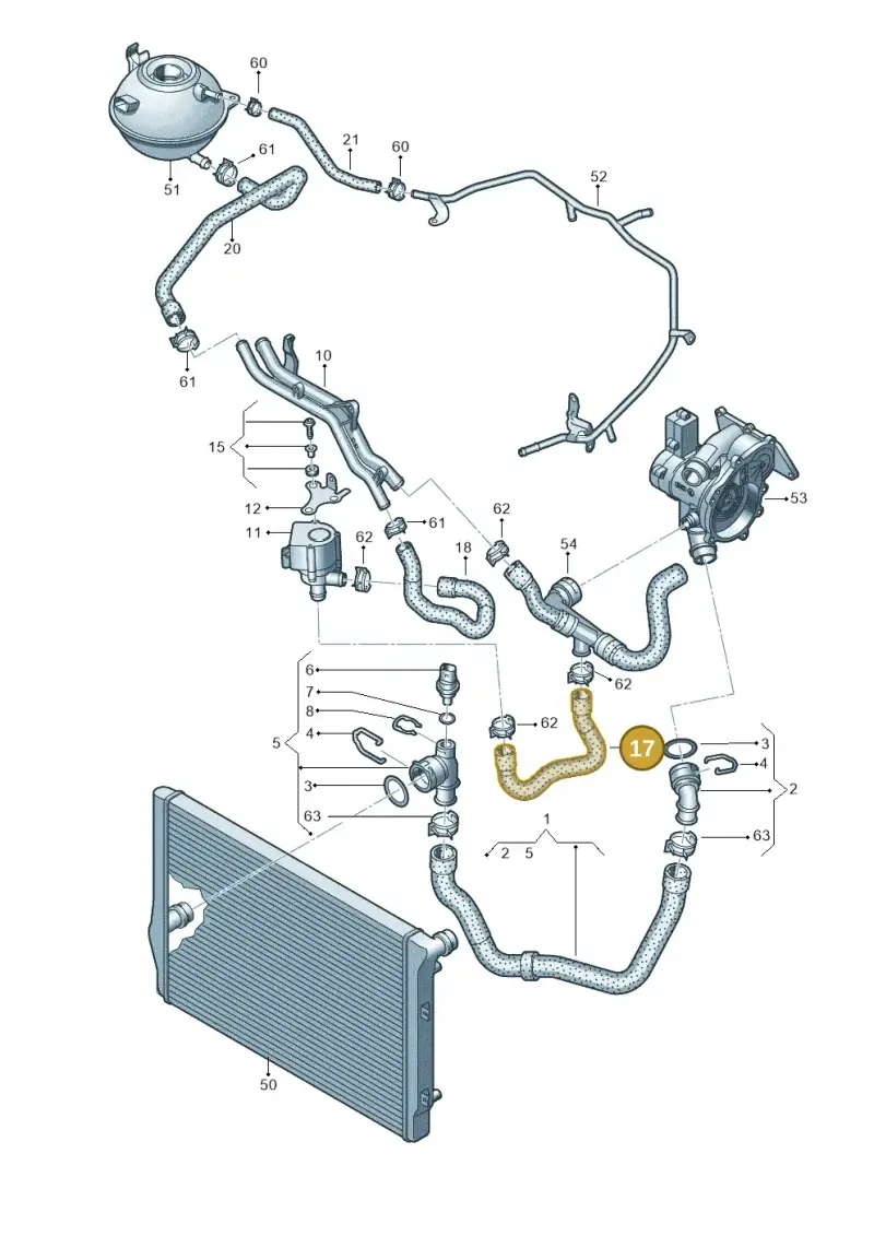 5C0121063G — Volkswagen Beetle (2016-2019) diagram 691121400, position 17