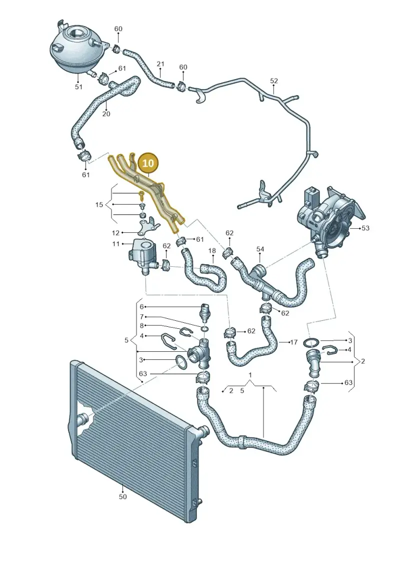 5C0121070J — Volkswagen Beetle (2016-2019) diagram 691121400, position 10