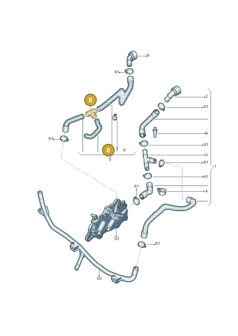5C0121087D — Volkswagen Tayron (2018-) diagram 644121220, position 8