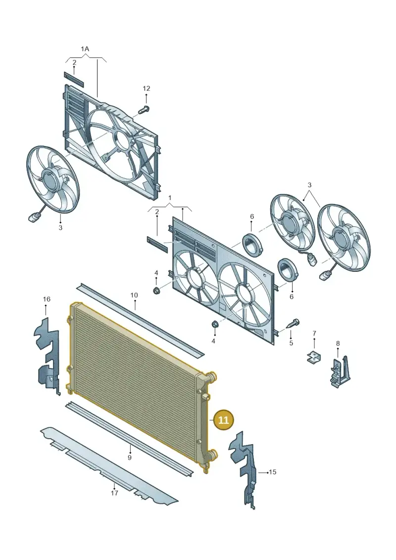5C0121251D — Volkswagen Jetta (2013-2014) diagram 409121900, position 11