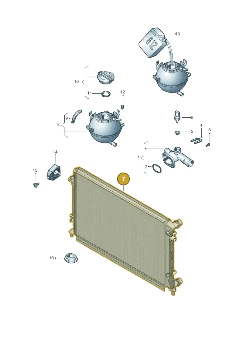 5C0121251D — Volkswagen Jetta (2014-2017) diagram 692121800, position 7
