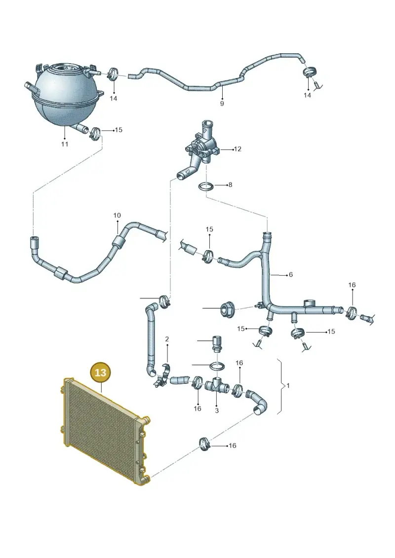 5C0121251E — Volkswagen Jetta (2010-2014) diagram 692121340, position 13