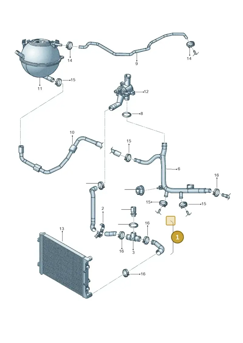 5C0122051 — Volkswagen Jetta 2.0 (2015-2015) diagram 692121340, position 1