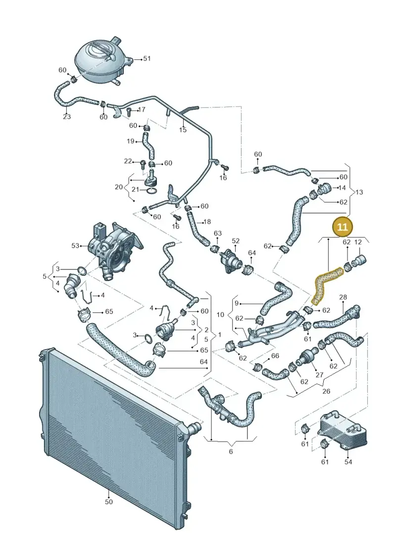 5C0122073C — Volkswagen Beetle (2016-2019) diagram 691121450, position 11