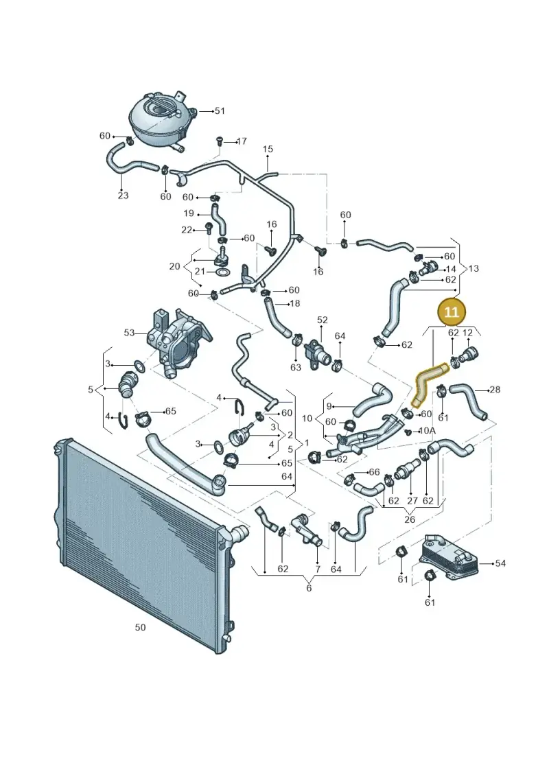 5C0122073C — Volkswagen Jetta (2014-2017) diagram 789121041, position 11