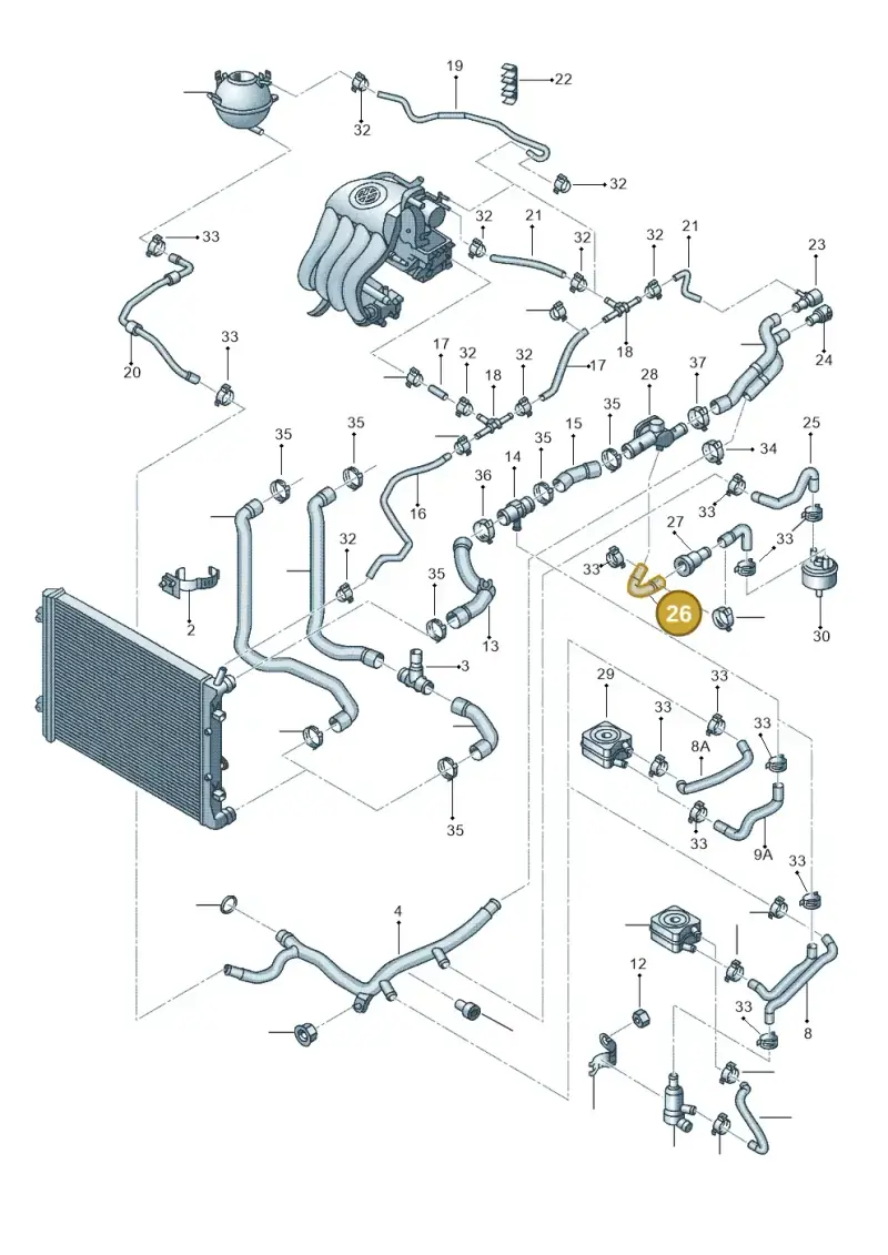 5C0122096 — Volkswagen Jetta (2014-2017) diagram 692121510, position 26
