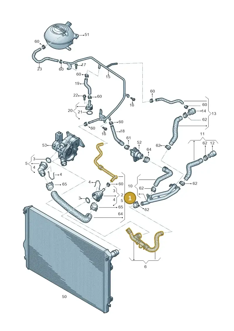 5C0122101AA — Volkswagen Beetle (2016-2019) diagram 691121430, position 1