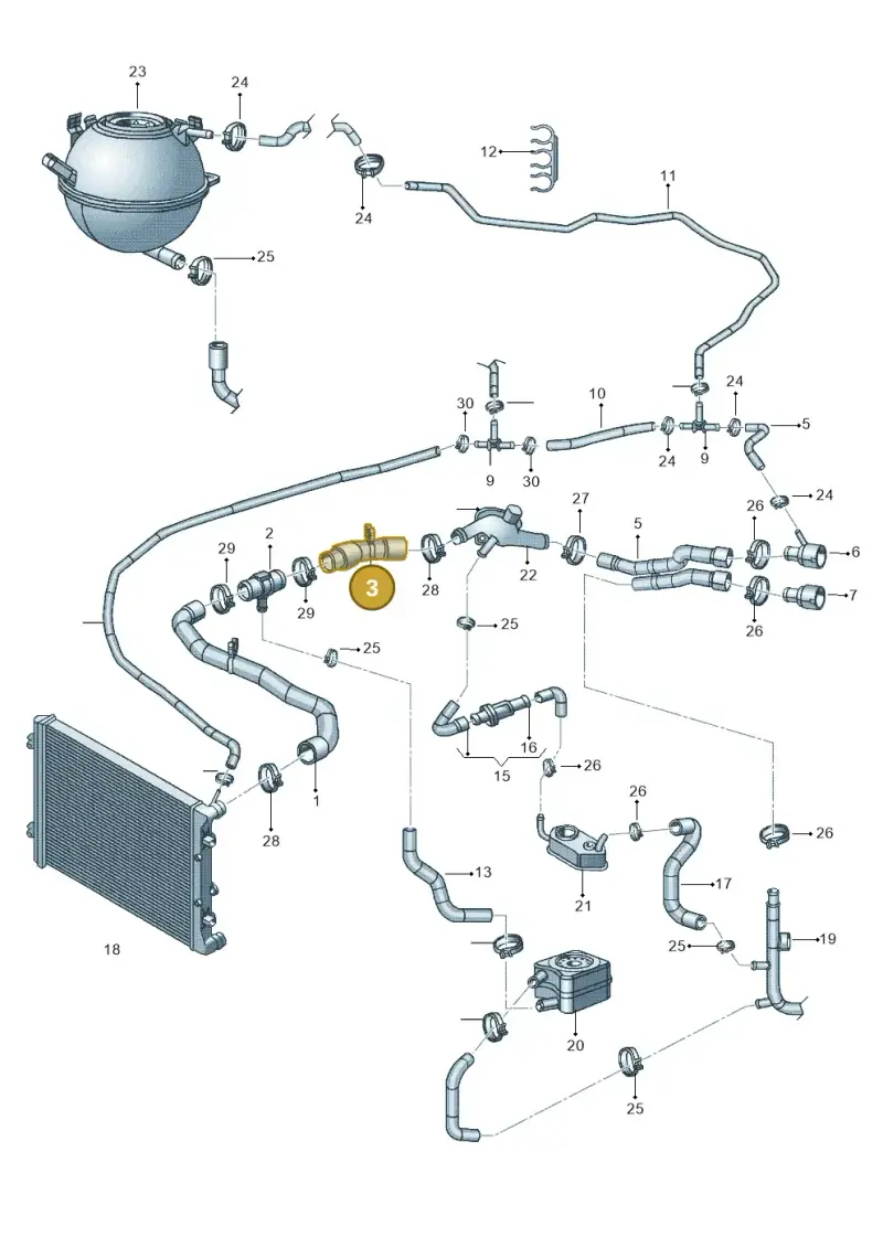 5C0122101K — Volkswagen Jetta 2.0 (2015-2015) diagram 692121330, position 3