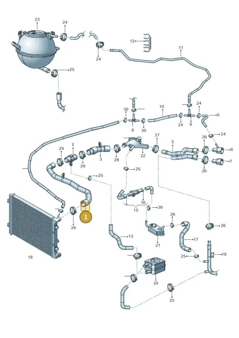 5C0122101L — Volkswagen Jetta 2.0 (2015-2015) diagram 692121330, position 1