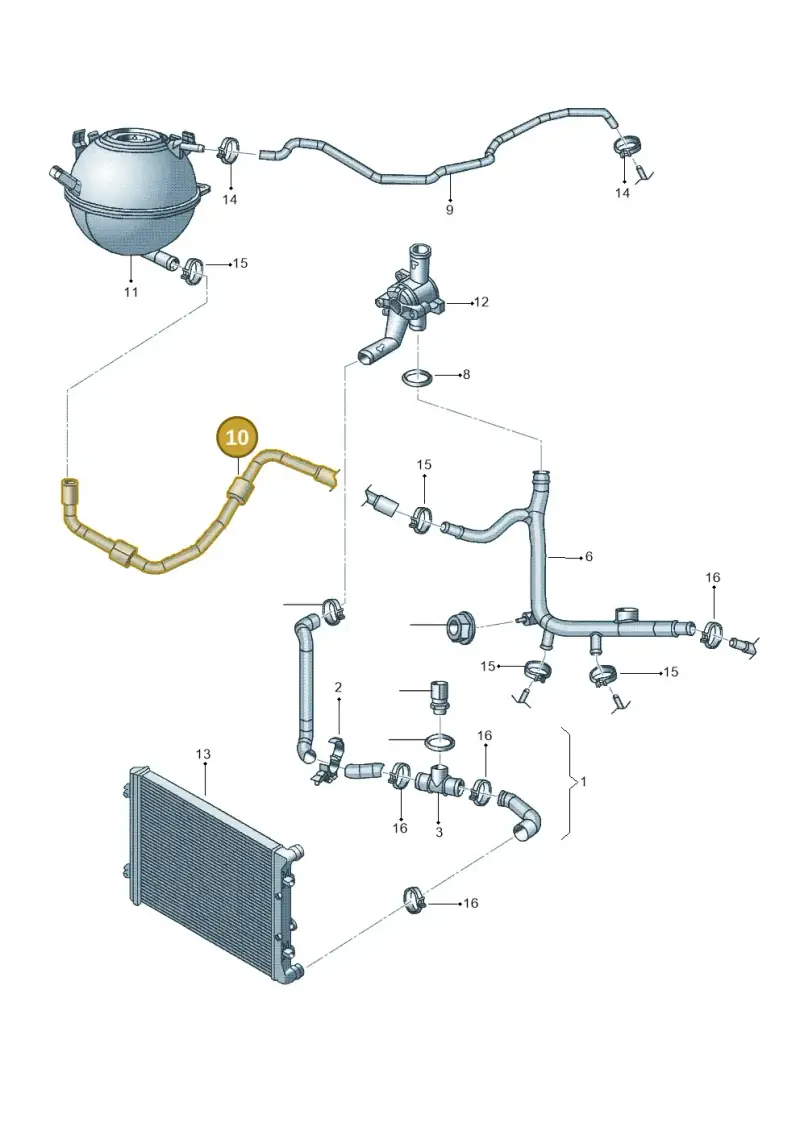 5C0122109 — Volkswagen Jetta 2.0 (2015-2015) diagram 692121340, position 10