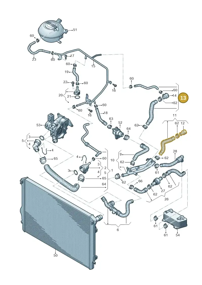 5C0122157G — Volkswagen Beetle (2016-2019) diagram 691121450, position 13